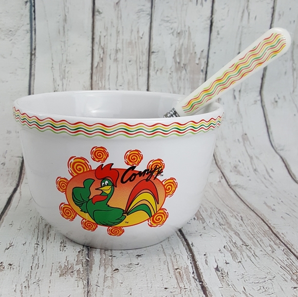 Corn Flakes Cereal Bowl And Matching Spoon - Picture 1 of 15